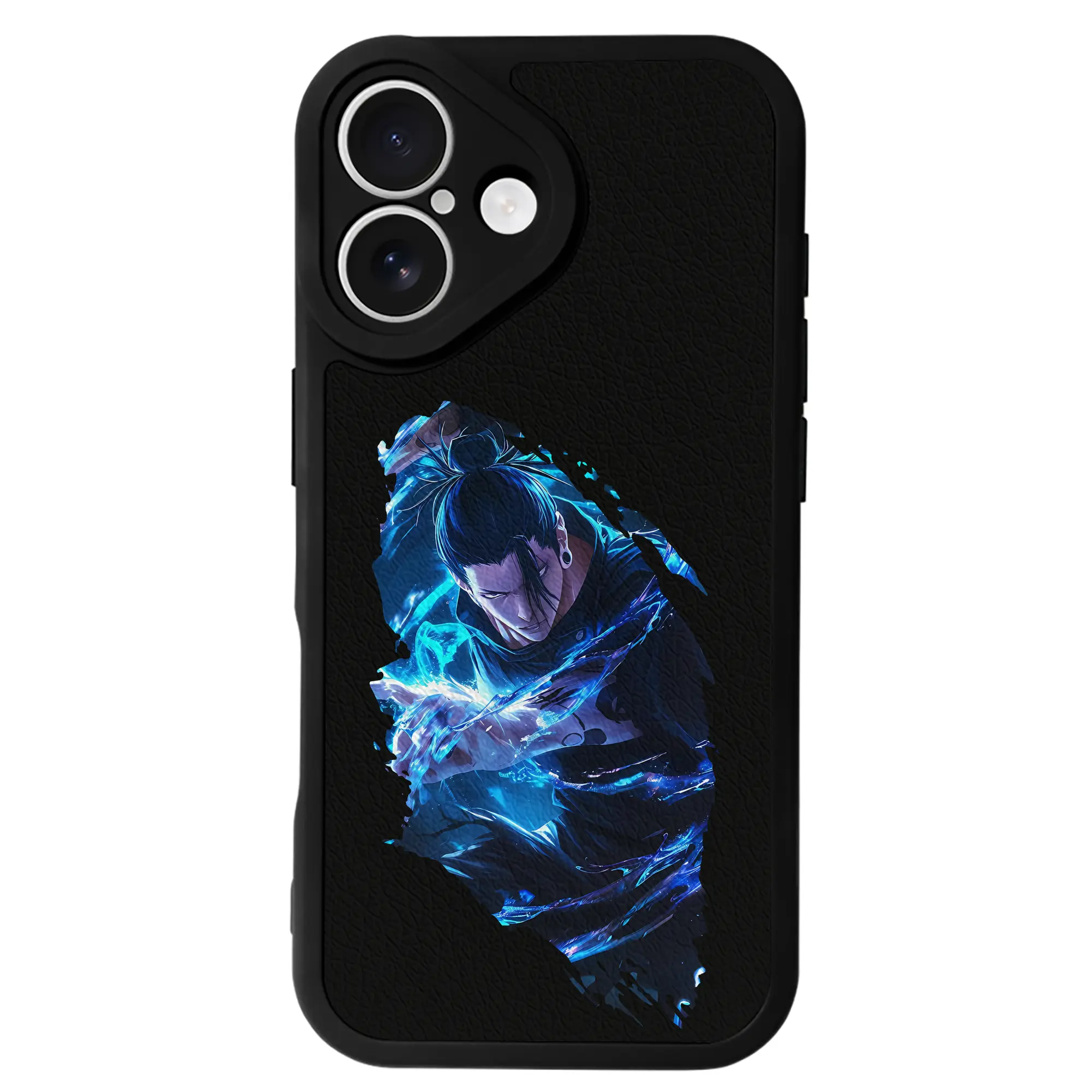 呪術廻戦 グッズ,夏油 傑 - IPhone 16シリーズ対応 ・ シリコンスマホケース ・ レザー調 ・ 高精度フィット ・ 耐衝撃 ・ ワイヤレス充電対応 ・ 精密カット